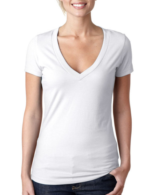 Next Level - T-shirt pour femme CVC à col profond en V Next Level - T-shirt pour femme CVC à col profond en V