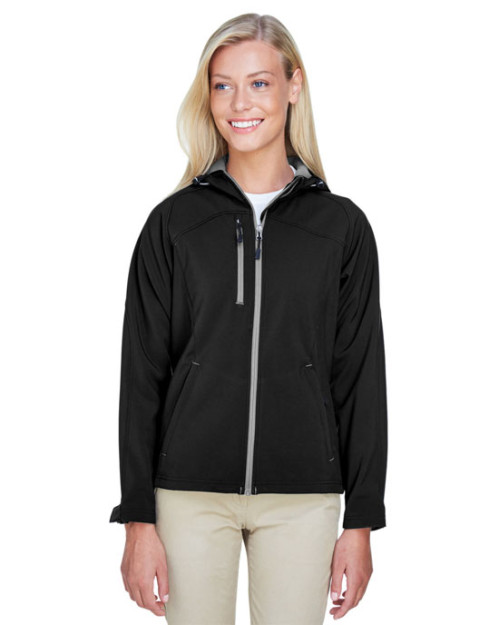 Ladies' Prospect Two-Layer Fleece Bonded Soft Shell Hooded Jacket Ladies' Prospect Two-Layer Fleece Bonded Soft Shell Hooded Jacket