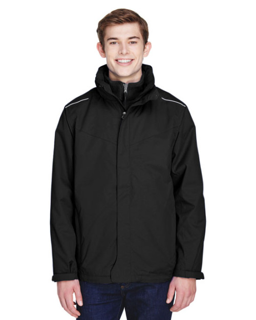 Manteau 3 en 1 pour homme de taille longue Region de CORE365MC avec doublure en molleton